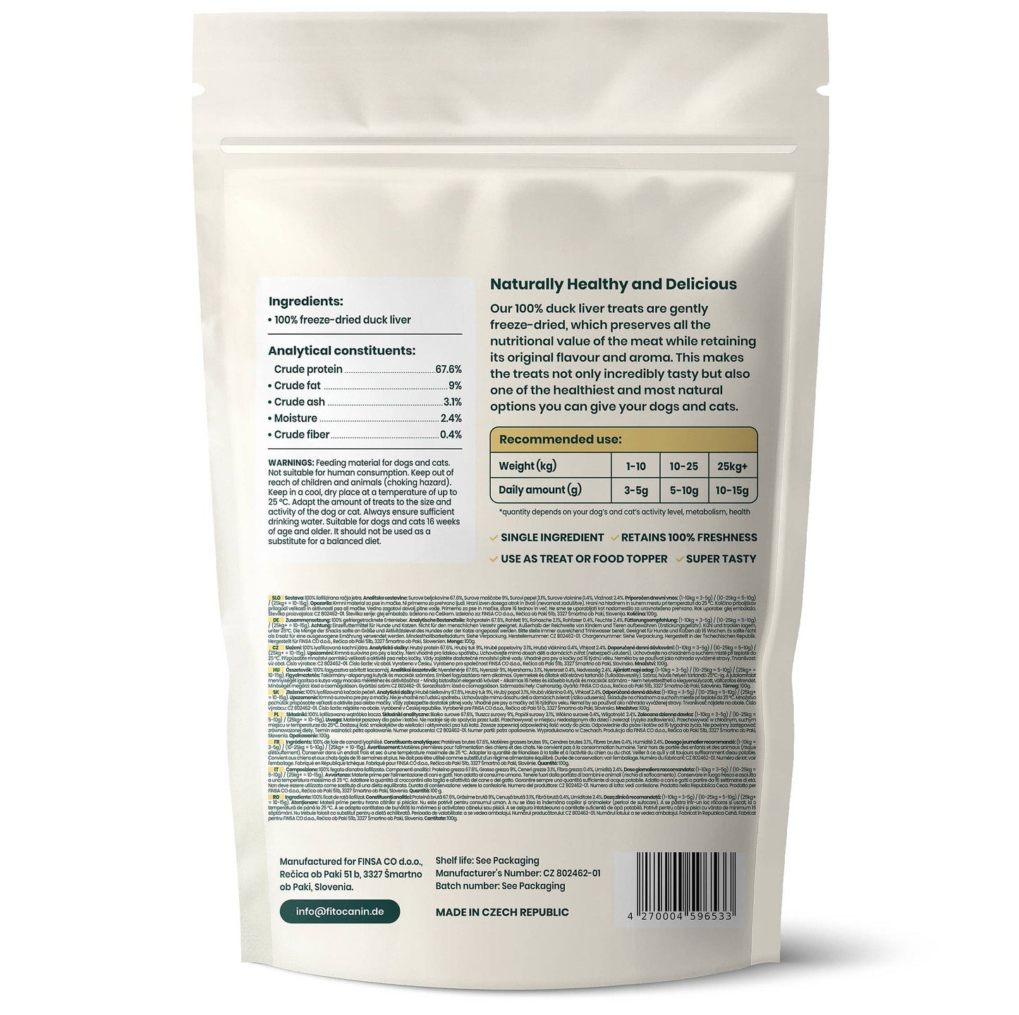 100 % račji priboljški (freeze-dried)