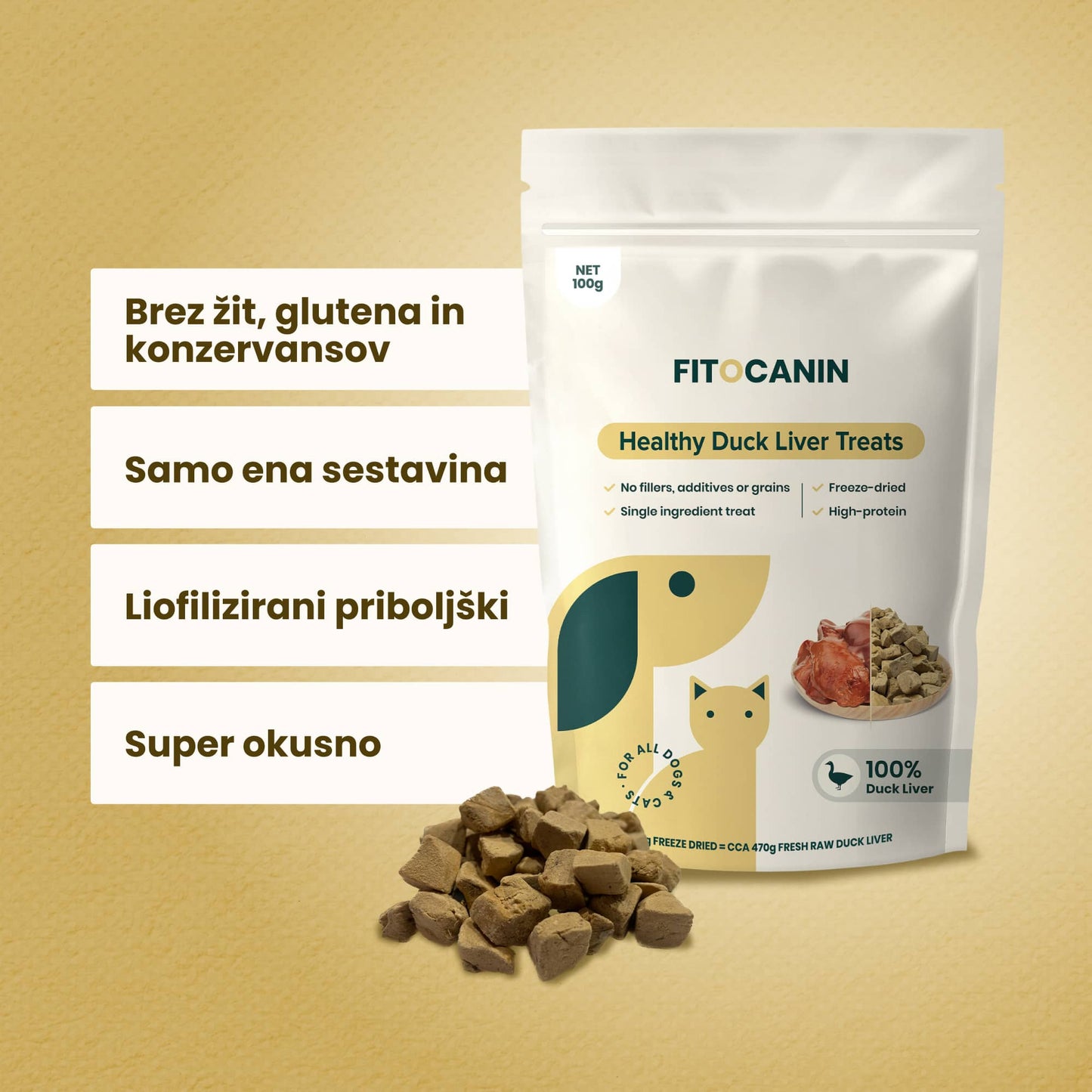 100 % račji priboljški (freeze-dried)