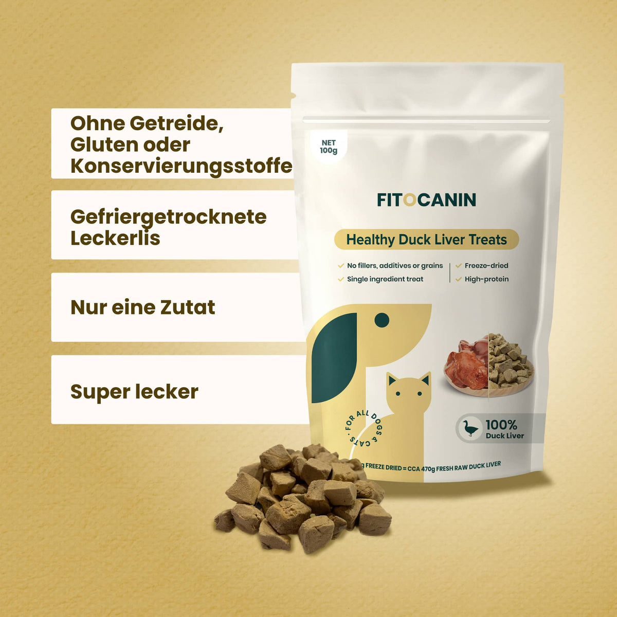 100% Enten-Leckerlis